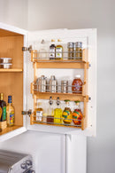 REV A SHELF : Wood Wall Cabinet Spice Rack Organizer