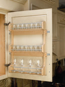 REV A SHELF : Wood Wall Cabinet Spice Rack Organizer