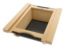 REV A SHELF : Natural Maple/Black Produce Basket for 18” Base Cabinets