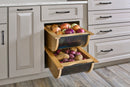 REV A SHELF : Natural Maple/Black Produce Basket for 18” Base Cabinets