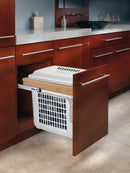REV A SHELF : Wood Vanity Cabinet Top Mount Pullout Hamper