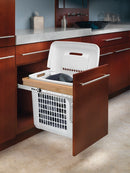 REV A SHELF : Wood Vanity Cabinet Top Mount Pullout Hamper