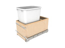REV A SHELF : Wood Bottom Mount Pullout Waste Container w/ Soft-Close