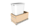 REV A SHELF : Wood Bottom Mount Pullout Waste Container w/ Soft-Close