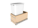 REV A SHELF : Wood Bottom Mount Pullout Waste Container w/ Soft-Close