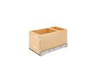 REV A SHELF : Wood Bottom Mount Pullout Waste Container w/ Soft-Close