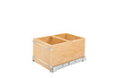 REV A SHELF : Wood Bottom Mount Pullout Waste Container w/ Soft-Close