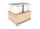 REV A SHELF : Wood Bottom Mount Pullout Waste Container w/ Soft-Close