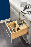 REV A SHELF : Wood Vanity Cabinet Pullout Organizer w/Power Outlets and Soft-Close