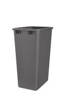 REV A SHELF : Single Silver 50 Qt. Walnut Bottom Mount Pullout Waste Container w/ (1) Lid and BLUM Soft-Close Slides