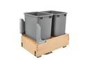 REV A SHELF : Wood Pullout Waste Container with Soft/Open Close