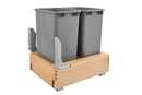REV A SHELF : Wood Pullout Waste Container with Soft/Open Close