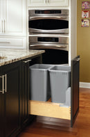 REV A SHELF : Wood Pullout Waste Container with Soft/Open Close