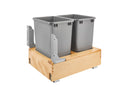 REV A SHELF : Wood Pullout Waste Container with Soft/Open Close
