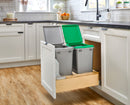 REV A SHELF : Wood Pullout Waste Container with Soft/Open Close