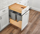 REV A SHELF : Wood Base Cabinet Cutting Board Drawer Replacement System w/ Soft-Close