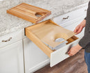 REV A SHELF : Wood Base Cabinet Cutting Board Drawer Replacement System w/ Soft-Close