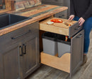 REV A SHELF : Wood Base Cabinet Cutting Board Drawer Replacement System w/ Soft-Close