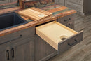 REV A SHELF : Wood Base Cabinet Cutting Board Drawer Replacement System w/ Soft-Close