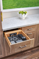 REV A SHELF : Wood Base Cabinet Charging Drawer Replacement System w/ Soft-Close