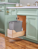 REV A SHELF : Wood Vanity Cabinet Pullout Waste Container w/ Soft-Close