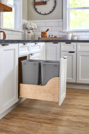 REV A SHELF : Wood Pullout Waste Container w/ Soft-Close