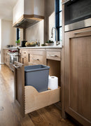 REV A SHELF : Wood Pullout Waste Container w/ Soft-Close