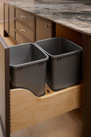 REV A SHELF : Wood Pullout Waste Container w/ Soft-Close
