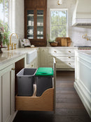 REV A SHELF : Wood Pullout Waste Container w/ Soft-Close
