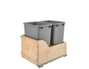 REV A SHELF : Wood Pullout Waste Container w/ Soft-Close