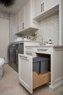 REV A SHELF : Wood Pullout Waste Container w/ Soft-Close for Inset Cabinet Door