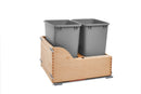REV A SHELF : Wood Pullout Waste Container w/ Soft-Close