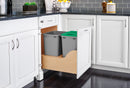 REV A SHELF : Wood Pullout Waste Container w/ Soft-Close