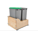 REV A SHELF : Wood Pullout Waste Container w/ Soft-Close