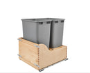 REV A SHELF : Wood Pullout Waste Container w/ Soft-Close