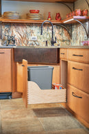 REV A SHELF : Wood Pullout Waste Container w/ Soft-Close and SERVO-DRIVE System