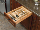 REV A SHELF : Wood Trim-to-Fit Shallow Cutlery Drawer Insert Organizer