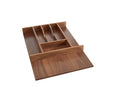 REV A SHELF : Walnut Trim-to-Fit Shallow Cutlery Drawer Insert Organizer