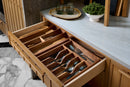 REV A SHELF : Walnut Trim-to-Fit Shallow Cutlery Drawer Insert Organizer