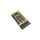 REV A SHELF : Craftsman Collection 10-1/4" X 19-1/2" Solid Maple Cutlery Drawer Insert w/ Black Accents