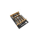 REV A SHELF : Craftsman Collection 13-1/4" X 19-1/2" Solid Maple Cutlery Drawer Insert w/ Black Accents