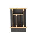 REV A SHELF : Craftsman Collection 13-1/4" X 19-1/2" Solid Maple Cutlery Drawer Insert w/ Black Accents