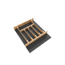 REV A SHELF : Craftsman Collection 16-1/4" X 19-1/2” Solid Maple Cutlery Drawer Insert w/ Black Accents