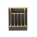 REV A SHELF : Craftsman Collection 16-1/4" X 19-1/2” Solid Maple Cutlery Drawer Insert w/ Black Accents