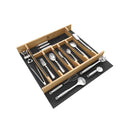 REV A SHELF : Craftsman Collection 19-1/4" X 19-1/2" Solid Maple Cutlery Drawer Insert w/ Black Accents
