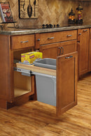 REV A SHELF : Wood Top Mount Pullout Waste Container w/ BB Soft-Close