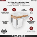 REV A SHELF : Wood Top Mount Pullout Single Waste Container