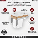 REV A SHELF : Wood Top Mount Pullout Single Waste Container