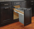 REV A SHELF : Wood Top Mount Pull Out Waste Container for Inset Cabinet Door