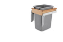 REV A SHELF : Wood Top Mount Pullout Single Waste Container with Reduced Depth